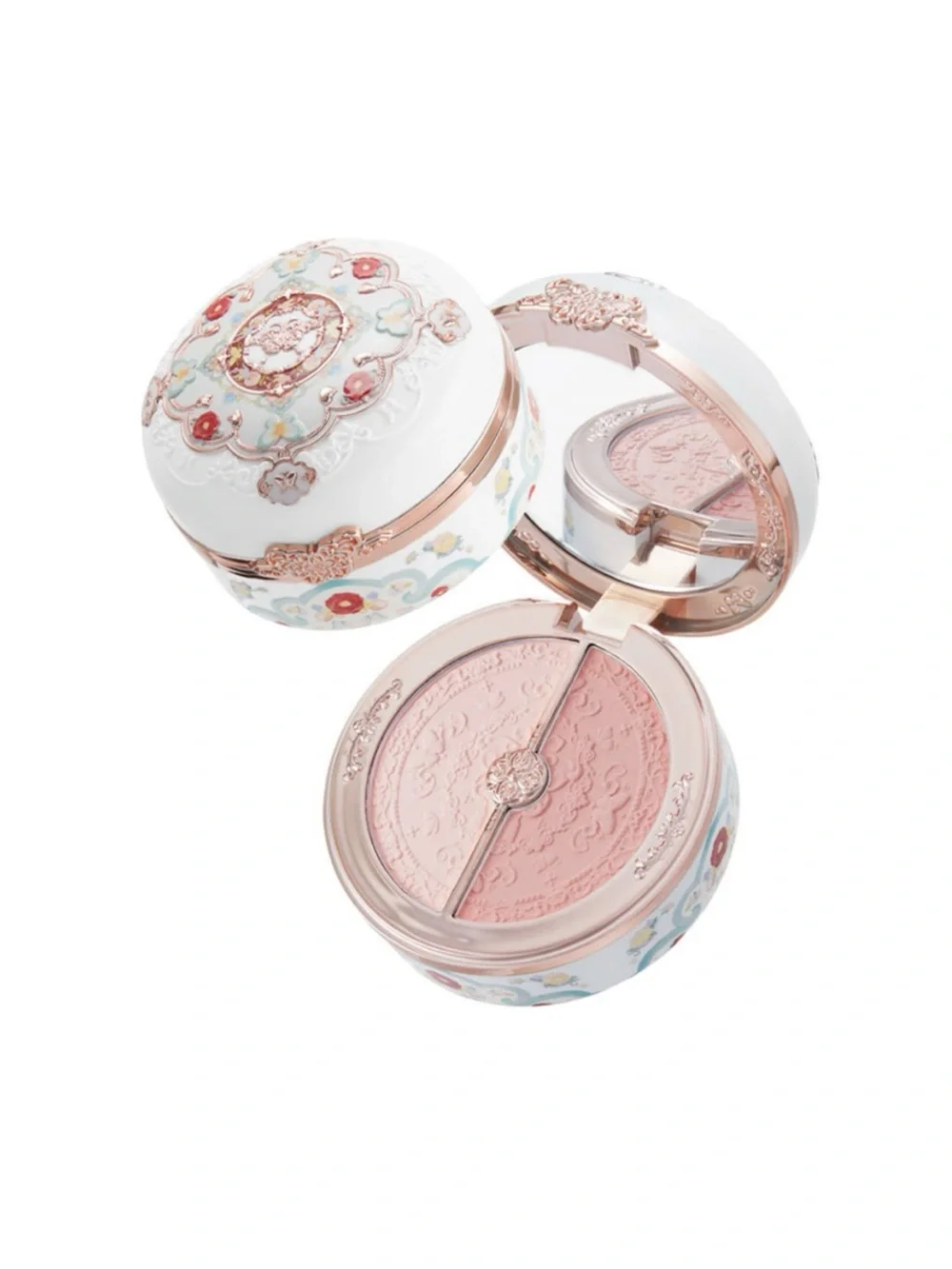 Luxury Floral Pressed Blush Duo in Pink